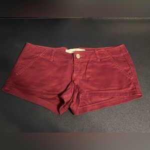 Hollister Burgundy Shorts